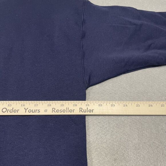 Seattle Kraken Sweatshirt Mens Medium Deep See Blue Hanes Crewneck Front S Logo - Picture 9 of 10